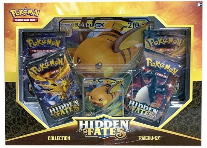 Pokmon Sun & Moon Hidden Fates Assorted Gx Box- Raichu Pokmon Sun & Moon Hidden Fates Assorted Gx Box- Raichu