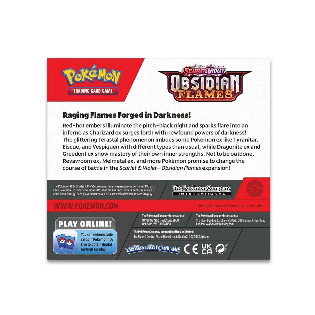 obsidian flame booster box Pokemon Flames Souichirou Gunjima Colour:Crimson Obsidian Flames Dragon Shield My Hero