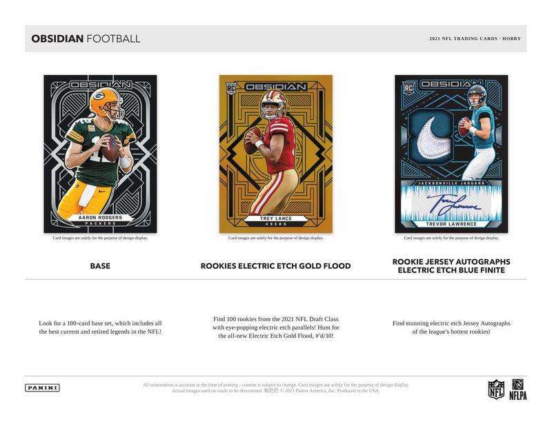 2021 Panini Obsidian Football Hobby Box Case | 12 Boxes