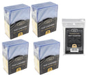 Cardboard Gold 3" x 4" Clear Regular Top Loaders 4 Pack (100) + Ultra Pro Clear Soft Sleeves Pack (100)