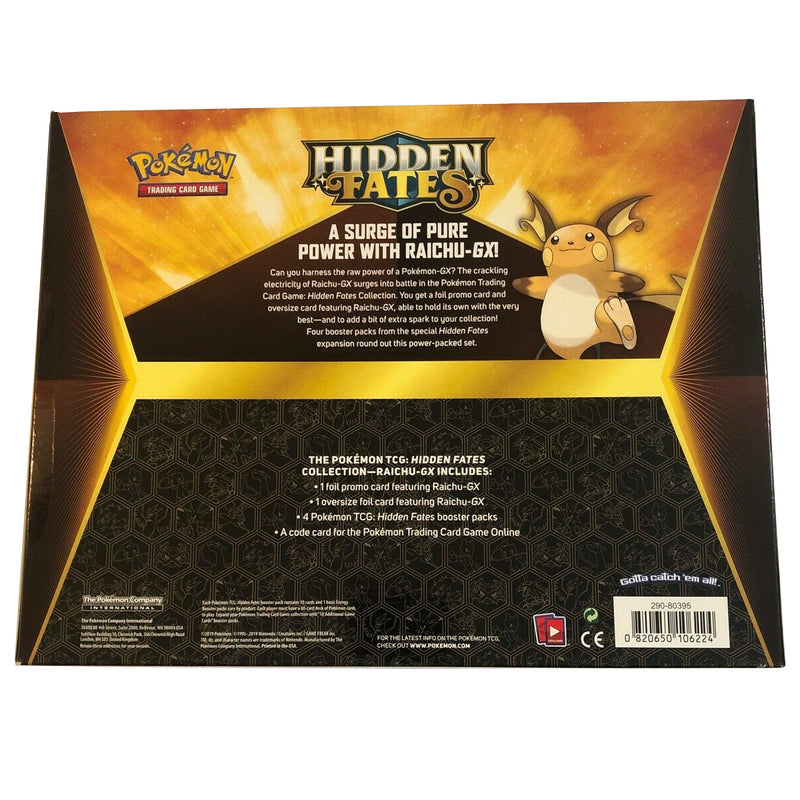 Pokémon Sun & Moon Hidden Fates Assorted Gx Box- Raichu