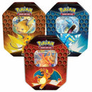 Pokemon Sun and Moon Hidden Fates Set of 3 Tins | Charizard + Gyarados + Raichu