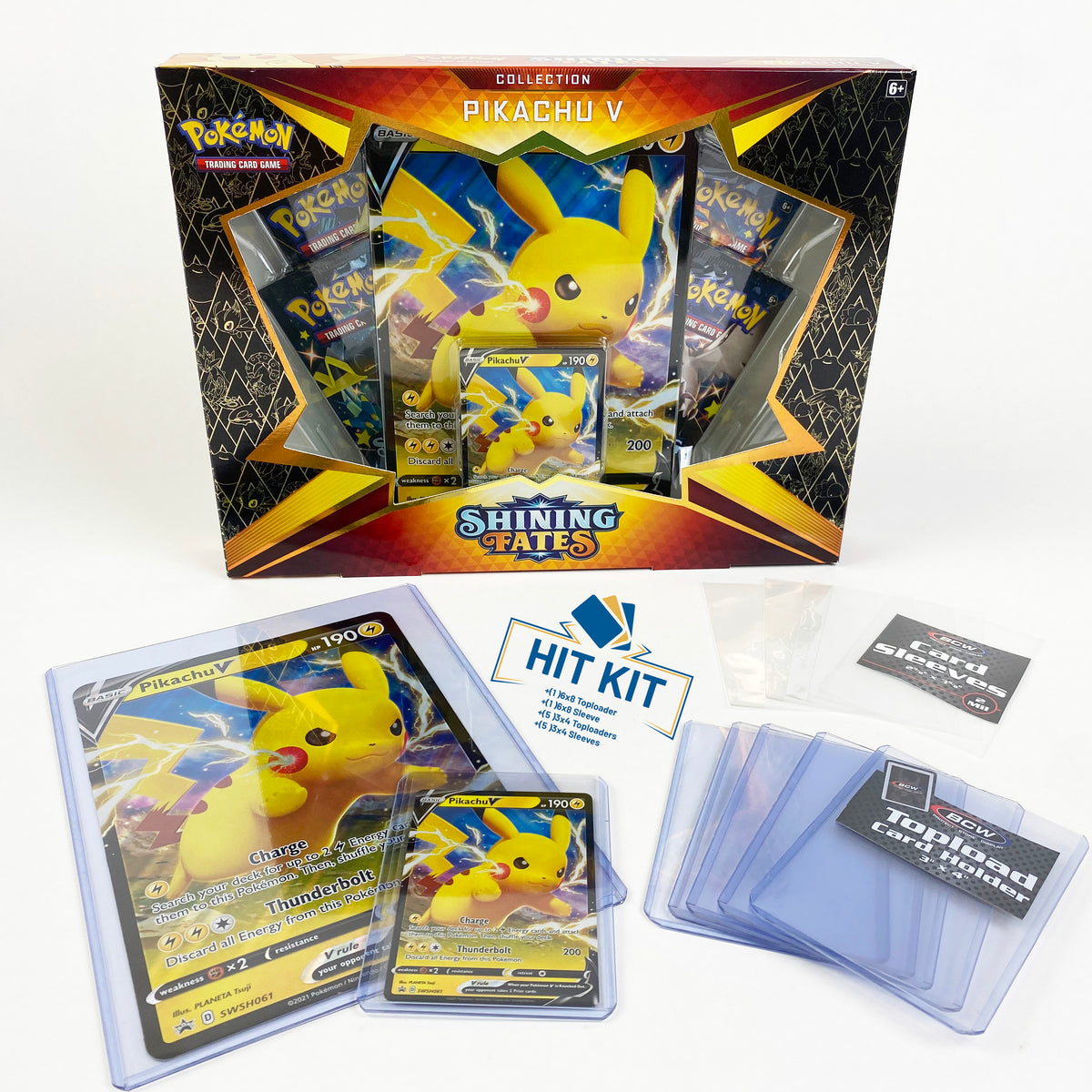 pokemon trading card game shining fates pikachu v box Pokemon Shining Fates Pikachu V Collection Box + HIT KIT™